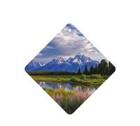 6 Pcs Car Air Fresheners Hanging Fragrance Scented Cards Car Aromatherapy Tablets grand teton national park Car Interior Mirror Pendant Gifts for Women Men