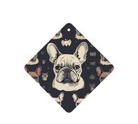 6 Pcs Car Air Fresheners Hanging Fragrance Scented Cards Car Aromatherapy Tablets I Love French Bulldog Auto Interior Mirror Pendant Gifts for Women Men