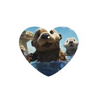 6 Pcs Car Air Fresheners Hanging Fragrance Scented Cards Car Aromatherapy Tablets Lovely Sea Otter Print Auto Interior Mirror Pendant Gifts for Women Men
