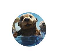 6 Pcs Car Air Fresheners Hanging Fragrance Scented Cards Car Aromatherapy Tablets Lovely Sea Otter Print Auto Interior Mirror Pendant Gifts for Women Men