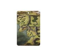 6 Pcs Car Air Fresheners Hanging Fragrance Scented Cards Car Aromatherapy Tablets Middle Earth Map Auto Interior Mirror Pendant Gifts for Women Men