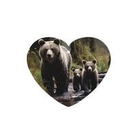6 Pcs Car Air Fresheners Hanging Fragrance Scented Cards Car Aromatherapy Tablets Mother bear and her cubs Auto Interior Mirror Pendant Gifts for Women Men