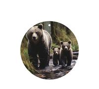 6 Pcs Car Air Fresheners Hanging Fragrance Scented Cards Car Aromatherapy Tablets Mother bear and her cubs Auto Interior Mirror Pendant Gifts for Women Men