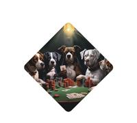 6 Pcs Car Air Fresheners Hanging Fragrance Scented Cards Car Aromatherapy Tablets Playing Poker Dogs Auto Interior Mirror Pendant Gifts for Women Men