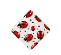 6 Pcs Car Air Fresheners Hanging Fragrance Scented Cards Car Aromatherapy Tablets Red Ladybug Auto Interior Mirror Pendant Gifts for Women Men
