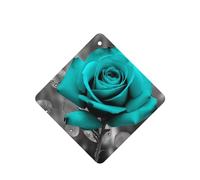 6 Pcs Car Air Fresheners Hanging Fragrance Scented Cards Car Aromatherapy Tablets Teal Grey Rose Car Interior Mirror Pendant Gifts for Women Men