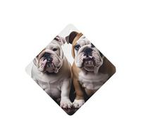 6 Pcs Car Air Fresheners Hanging Fragrance Scented Cards Car Aromatherapy Tablets Two Cute Bulldog Dogs Auto Interior Mirror Pendant Gifts for Women Men