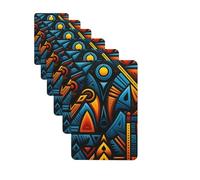 6 Pcs Car Air Fresheners Hanging Scented Cards for Car Fresheners African style textile pattern Auto Aromatherapy Tablets Funny Hanging Air Freshener for Car Rearview Mirror Pendant