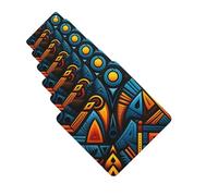 6 Pcs Car Air Fresheners Hanging Scented Cards for Car Fresheners African style textile pattern Auto Aromatherapy Tablets Funny Hanging Air Freshener for Car Rearview Mirror Pendant