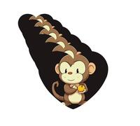 6 Pcs Car Air Fresheners Hanging Scented Cards for Car Fresheners Cartoon monkey holding fruit Auto Aromatherapy Tablets Funny Hanging Air Freshener for Car Rearview Mirror Pendant