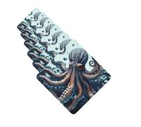 6 Pcs Car Air Fresheners Hanging Scented Cards for Car Fresheners Cool Octopus Auto Aromatherapy Tablets Funny Hanging Air Freshener for Car Rearview Mirror Pendant