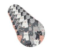 6 Pcs Car Air Fresheners Hanging Scented Cards for Car Fresheners Cute Funny Grey Cats Pattern Auto Aromatherapy Tablets Funny Hanging Air Freshener for Car Rearview Mirror Pendant
