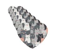 6 Pcs Car Air Fresheners Hanging Scented Cards for Car Fresheners Cute Funny Grey Cats Pattern Auto Aromatherapy Tablets Funny Hanging Air Freshener for Car Rearview Mirror Pendant