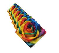 6 Pcs Car Air Fresheners Hanging Scented Cards for Car Fresheners Rainbow Rose Auto Aromatherapy Tablets Funny Hanging Air Freshener for Car Rearview Mirror Pendant