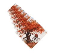 6 Pcs Car Air Fresheners Square Hanging Car Air Freshener Fragrance Scented Cards Autumn Tree With Aged Old Bike Auto Mirror Pendant Aromatherapy Tablets For Car Home Office Closet Bathroom