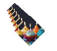 6 Pcs Car Air Fresheners Square Hanging Car Air Freshener Fragrance Scented Cards Colorful Happy Birthday Cupcakes Auto Mirror Pendant Aromatherapy Tablets For Car Home Office Closet Bathroom