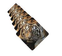 6 Pcs Car Air Fresheners Square Hanging Car Air Freshener Fragrance Scented Cards Lying Tiger Auto Mirror Pendant Aromatherapy Tablets For Car Home Office Closet Bathroom