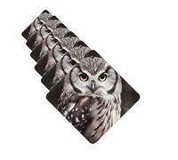 6 Pcs Car Air Fresheners Square Hanging Car Air Freshener Fragrance Scented Cards Owl Auto Mirror Pendant Aromatherapy Tablets For Car Home Office Closet Bathroom