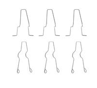 6 PCS Car Headlamp Headlight Dip Dipped Beam Head Lamp Bulb Retaining Spring Clip for Bulbs Low Beam (Silver)