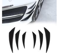 6 Pcs Car Spoiler Canards Kit for Smart Brabus, Car Front Bumper Fins, Front Bumper Lip Splitter, Anti-Collision Strip Bumper Decoration Sticker