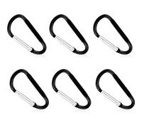 6 Pcs Carabiner Clip Small, D Ring Clip Hook Karabiner,Heavy Duty Camping Backpack Accessories, Mini Carabiner Keyring for Outdoor, Fishing, Hiking, Traveling(Black)
