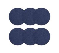 6 PCS Caramel Felt Coasters, 10cm Round Felt Coasters, Heat Resistant Table Protector (Navy)