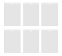6 Pcs Card Plastic Pocket Holder,A4 Adhesive Vertical Plastic Card Sleeves-Waterproof Clear Pockets for Home, Office, School and Travel，plastic sleeves for a4 paper