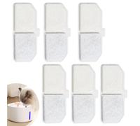 6 Pcs Cat Water Fountain Filter, Pet Drinking Dispenser Filter, Cat Water Fountain Replacement Filter with Resin and Activated Carbon, Suitable for Most cat Water Fountains