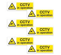6 Pcs CCTV in Operation Sign, Self-Adhesive CCTV Sign Stickers Weatherproof Warning Signs for Indoor/Outdoor Use 15cm*5cm