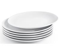 6 Pcs Ceramic Appetizer Plates, 8 Inch Porcelain Salad Plate, Round Porcelain Serving Plate, Small White Ceramic Plates for Appetizers Dessert Salad, Microwave Dishwasher Safe