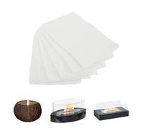 6 Pcs Ceramic Wool for Portable Tabletop 30x20x0.5cm to Extend Burning Time Fireproof Ceramic Sponge wool wick Fiber Insulation for Bioethanol Rubbing Alcohol Fireplaces