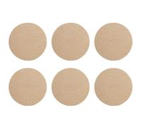 6 PCS Champagne Felt Coasters, 10cm Round Felt Coasters, Heat Resistant Table Protector