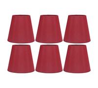 6 Pcs Chandelier Lampshade, Modern Iron Frame Cloth Lamp Shade for E14 Bulb, Soft Light Transmission Shades for Bedroom Living Room,Wall Pendant Table Floor Lamp