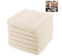 6 Pcs Cheese Cloths for Straining, 50 x 50 cm Reusable and Washable Fine Muslin Cloths for Cooking, Grade 100 Unbleached Cotton Cheesecloth for Nut Milk, Butter, Baking & Cooking