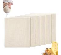 6 Pcs Cheese Cloths for Straining, 50 x 50 cm Unbleached Grade 100 Muslin Cloths for Cooking Ultra Fine Washable Cheese Cloths for Cooking Reusable for Butter Making, Yogurt, Broth & Juicing