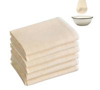 6 Pcs Cheesecloth 50x50 cm Unbleached Grade 100 Reusable Muslin Cloths for Cooking Reusable Ultra Fine Cheese Cloths, Washable Hemmed Straining Cloth for Filtering Nut Milk, Butter, Juice, Tea, Coffee