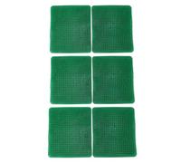 6 Pcs Chicken Nesting Box Pads, PE Nesting Box Liners for Coop, Breathable Hen Nest Mats with Drainage Holes, Reusable Chicken Egg Laying Pads for Small and (Green)