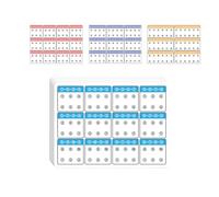 6 Pcs Childrens Attention Development Activity Cards Learning Tool for Color Recognition and Shape Cognition Dot Patterns Connection Card