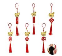 6 Pcs Chinese New Year Decorations, Chinese New Year 2026 Horse, Chinese Decorations, For Home Car Unique Chinese Charms For Wealth Prosperity,Chinese Gifts