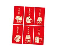 6 Pcs Chinese New Year Red Envelopes, 2026 The Year of Horse Lucky Money Pocket Festival Red Envelopes Paper Money Bag for Chinese Newyear Celebration Hong Bao for LunarYear, Wedding, Birthday