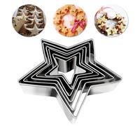 6 Pcs Christmas Cookie Cutter,Stainless Steel Biscuit Cutters,Stars Pastry Cutter for Baking Biscuit Cake Kids Gingerbread Mince Pie Snowflake Molds on Christmas Day Kids Party