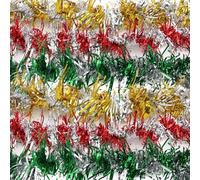 6 Pcs Christmas Tinsel Garlands,2m Totally | Glittery Tinsel Garland for Christmas Tree Decorations, Metallic Hanging Garland Streamers for Xmas Home Decor New Year Wedding Party Supplies Ornaments