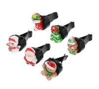 6 Pcs Christmas Tree Car Air Freshener Clip in Resin Cute 4.70cm