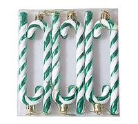 6 Pcs Christmas Tree Hanging Ornaments Plastic Candy Canes Xmas Pendant Twisted