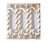 6 Pcs Christmas Tree Hanging Ornaments Plastic Candy Canes Xmas Pendant Twisted