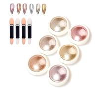6 Pcs Chrome Nail Powder,Metallic Holo Nail Chrome Powder,ose Gold Chrome Nail Powder Metal nail art powder for Decorative Furniture,Phone Cases,Glasses Frames,Nails DIY and other Art