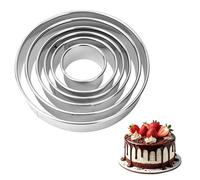 6 Pcs Circle Cookie Cutter Set- 2/3/3.5/4/ 5/6 Inch,Round Cookie Cutter Set,Circle Cutter,Large Cookie Cutters Stainless Steel Circle Cookies Cutters-Variety Pack,Biscuit Cutters for Baking