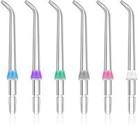 6 Pcs Classic Jet Tip, Replacement Tips for Compatible Waterpik Water Flosser, Oral Irrigators Accessories(Assorted Colors)