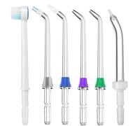 6 Pcs Classic Jet Tip Set, Replacement Tips and Water Flossers and Brush Heads for Compatible Waterpik Water Flosser, Oral Irrigators Accessories