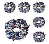 6 Pcs Classic Luxurious Premium Soft Velvet Scrunchies Hair Ties Bands Ponytail Holder Bobble For Women Girls Kids (Mixing Colors,6)